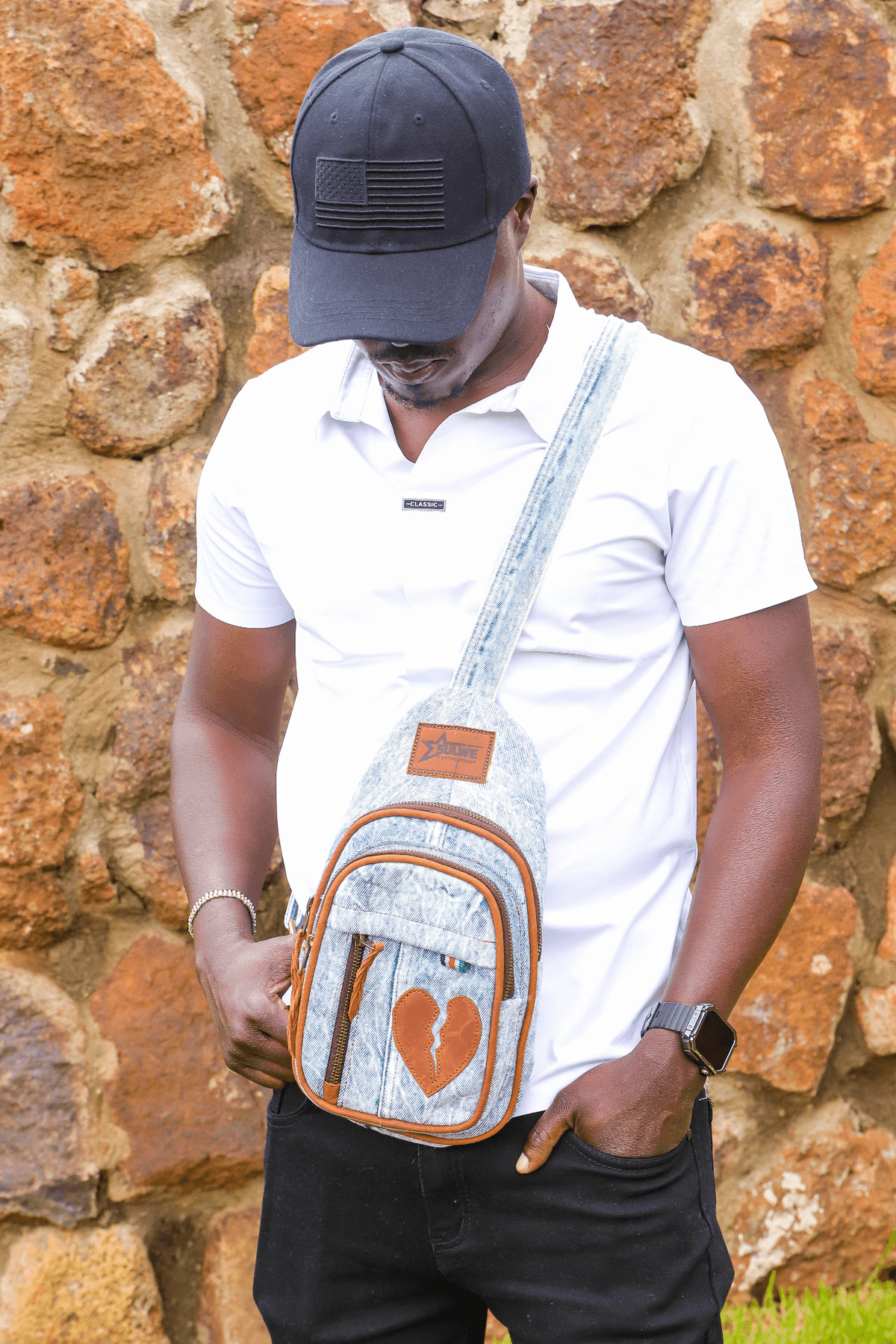 The Scar Cross Bag — genuine leather, Sulwe Leathercraft (view 4)