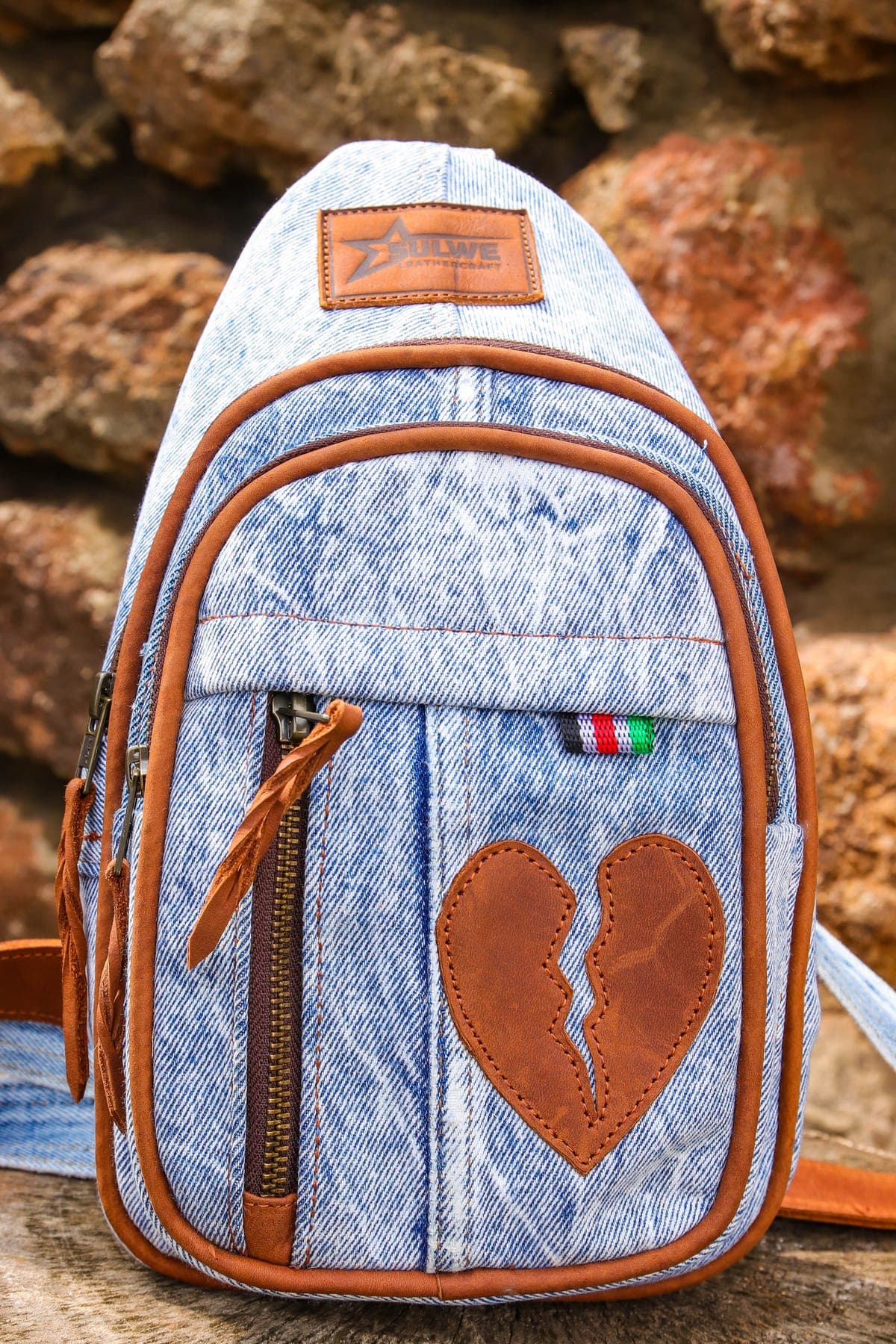 The Scar Cross Bag — genuine leather, Sulwe Leathercraft